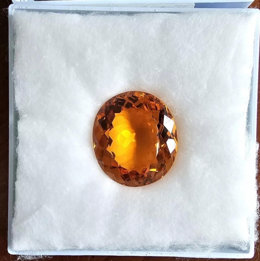 Certified Madeira Quartz Gemstone